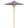 vidaXL Parasol de jardin Gris fonc&eacute; &Oslash; 270 x 260 cm Bambou