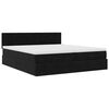 VidaXL Cadre de lit ottoman avec matelas noir 200x200cm velours