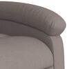 vidaXL Fauteuil inclinable de massage Taupe Tissu