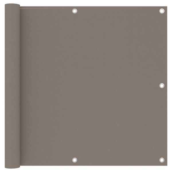vidaXL &Eacute;cran de balcon Taupe 90x500 cm Tissu Oxford