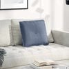 vidaXL Coussin de Dos Bleu 50 x 45 cm Tissu en velours c&ocirc;tel&eacute;