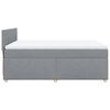 vidaXL Sommier &agrave; lattes de lit avec matelas Gris clair 160x200cm Tissu