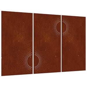 vidaXL D&eacute;corations murales jardin 3 pcs 105x55 cm design du soleil