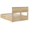 vidaXL Cadre de lit Ch&ecirc;ne Sonoma 140 x 190 cm Bois d'ing&eacute;nierie