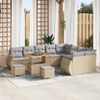 vidaXL Ensemble de canap&eacute; de jardin 12 pcs Beige et Gris clair