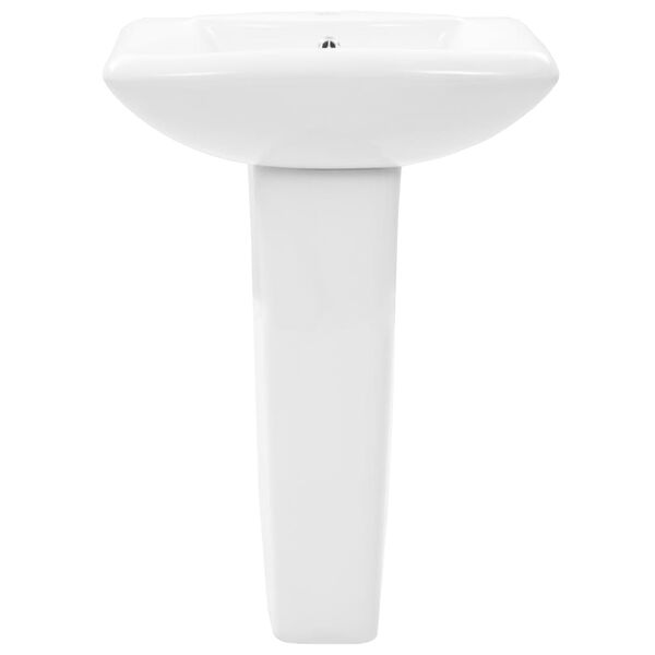 vidaXL Lavabo autoportant avec socle Céramique Blanc 580x470x200 mm