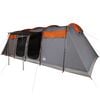 vidaXL Tente familiale tunnel 10 personnes gris et orange imperm&eacute;able