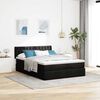 vidaXL Lit ottoman avec matelas noir 140x200 cm tissu