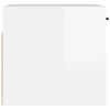 vidaXL Armoire murale blanc brillant 80x36,5x35 cm bois d'ingénierie