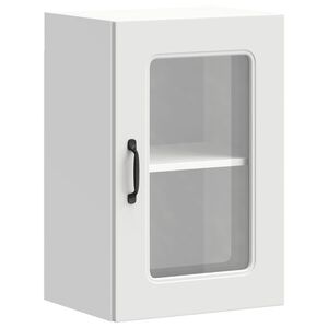 vidaXL Armoire murale de cuisine avec porte en verre Kalmar blanc