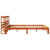 vidaXL Cadre de lit sans matelas cire marron 140x190cm bois pin massif