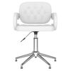 vidaXL Chaises pivotantes &agrave; manger lot de 6 blanc similicuir