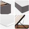 vidaXL Lit avec rangement et matelas avec matelas Gris 120 x 200 cm