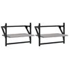 vidaXL Étagères murales avec barres 2 pcs sonoma gris 40x25x30 cm