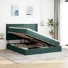 vidaXL Lit avec rangement et matelas Vert fonc&eacute; 180 x 200 cm Velours