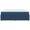 vidaXL Cadre de lit avec matelas Bleu 200 x 200 cm tissu