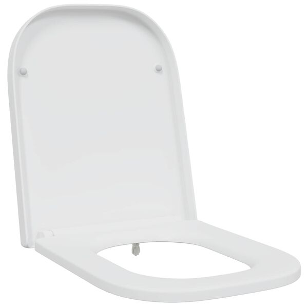 vidaXL Si&egrave;ge de toilette Blanc 44,5 x 35 x 3,6 cm Duroplast