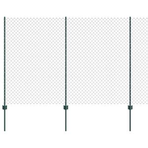 vidaXL Cl&ocirc;ture grillag&eacute;e avec poteau 10 x 1,5 m Acier recouvert de PVC