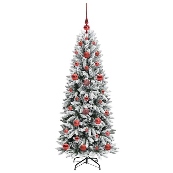 vidaXL Sapin de No&euml;l artificiel avec 150 LED avec support Blanc 120 cm