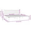 vidaXL Cadre de lit m&eacute;tal sans matelas et t&ecirc;te de lit noir 180x200 cm