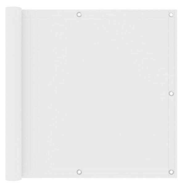 vidaXL Écran de balcon Blanc 90x600 cm Tissu Oxford