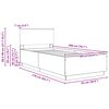 vidaXL Cadre de lit Blanc 90 x 200 cm Bois d'ing&eacute;nierie