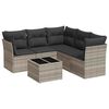 vidaXL Salon de jardin 6 pcs avec coussins gris clair r&eacute;sine tress&eacute;e