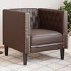 vidaXL Fauteuil Chesterfield marron similicuir