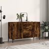 vidaXL Buffet ch&ecirc;ne fum&eacute; 100x36x60 cm bois d'ing&eacute;nierie