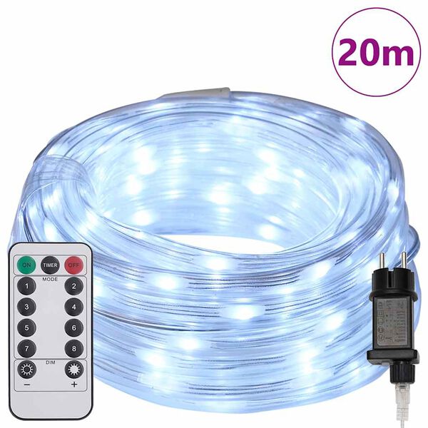 vidaXL Lumi&egrave;re en corde avec 480 LED Blanc froid 20 m PVC