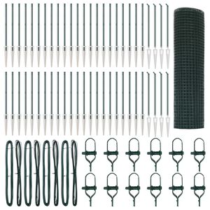 vidaXL Poteau de cl&ocirc;ture. Vert