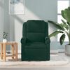 vidaXL Fauteuil de massage inclinable vert fonc&eacute; velours