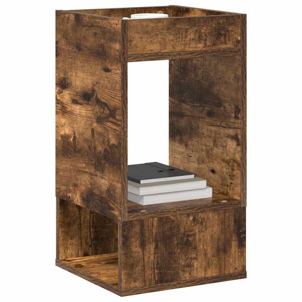 vidaXL Table d'appoint Ch&ecirc;ne fum&eacute; 30 x 30 x 56 cm Bois d'ing&eacute;nierie