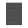 vidaXL Store pliss&eacute; noir 95x100 cm largeur du tissu 94,4 cm polyester