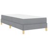 vidaXL Lit &agrave; ressorts avec matelas Gris clair 90 x 190 cm tissu