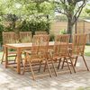 vidaXL Chaises pliables de jardin lot de 6 Bois d'acacia solide