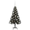 vidaXL Sapin de No&euml;l avec 150 LED avec support Noir 120 cm PVC