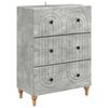 vidaXL Armoire &agrave; tiroirs Gris b&eacute;ton 66 x 34,5 x 90 cm