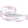 vidaXL Cadre de lit Marron et taupe 140 x 190 cm Bois massif en pin