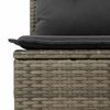 vidaXL Ensemble de canap&eacute; de jardin avec coussin 7 pcs Gris Poly rotin