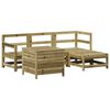 vidaXL Salon de jardin 5 pcs bois de pin impr&eacute;gn&eacute;