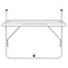 vidaXL Table de balcon Blanc 60x40 cm Acier