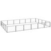 vidaXL Chenil Noir 24 m&sup2; Acier