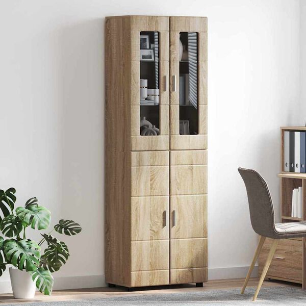 vidaXL Haut Armoire avec &eacute;tag&egrave;re FLORIN Ch&ecirc;ne Sonoma 60 x 35 x 182 cm