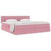 vidaXL Lit de Rangement avec matelas Rose 200 x 200 cm Velours