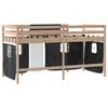 vidaXL Lit mezzanine enfants avec rideaux sans matelas 90x190 cm