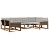 vidaXL Ensemble de canap&eacute;s d'ext&eacute;rieur 6 pc Naturel et gris clair