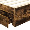 vidaXL Lit de Rangement Ch&ecirc;ne fum&eacute; 90 x 190 cm Bois d'ing&eacute;nierie