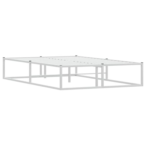 vidaXL Cadre de lit sans matelas blanc 120x200 cm m&eacute;tal