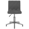 vidaXL Chaise pivotante de bureau Gris fonc&eacute; Velours
